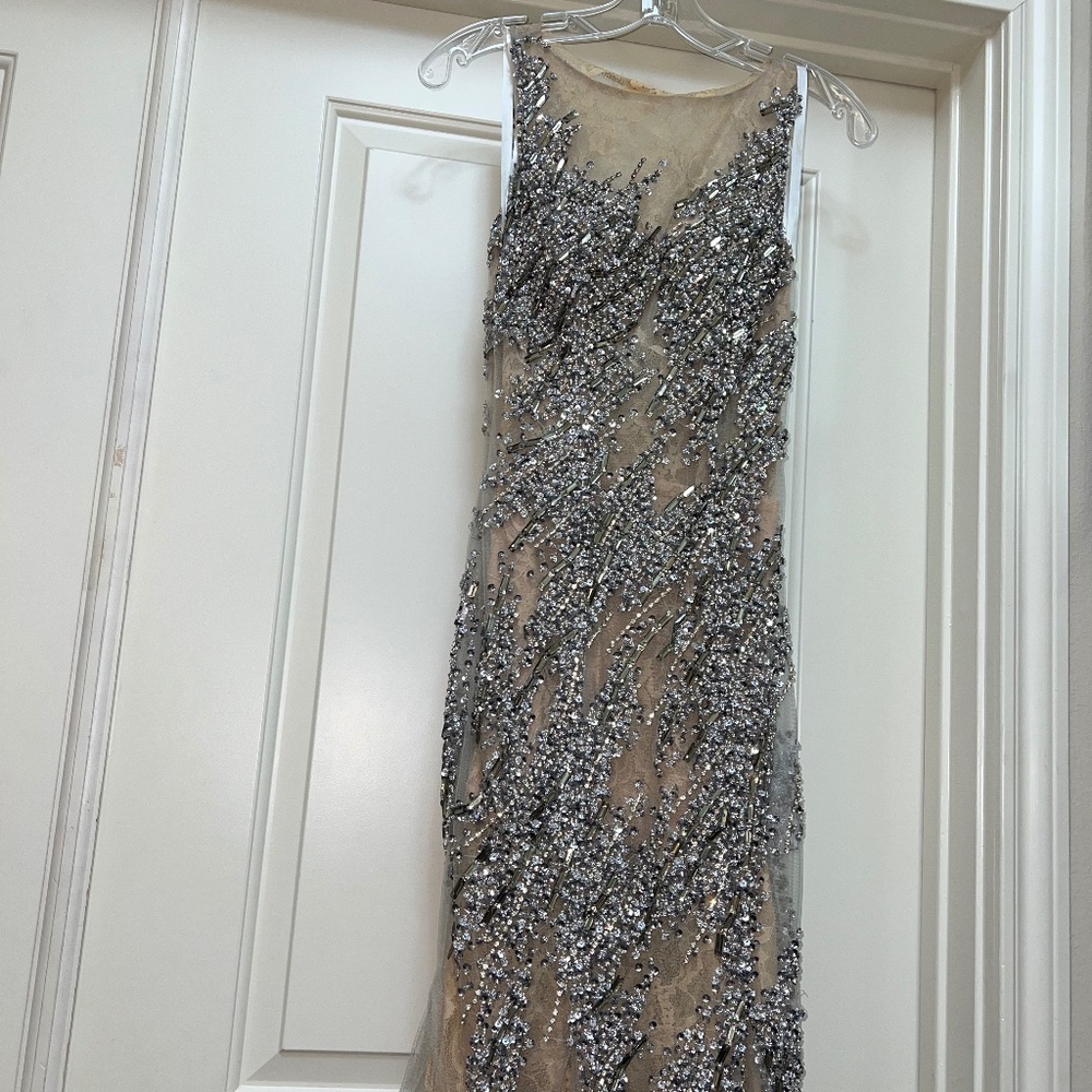 Terani Sequins and Lace Formal Gown